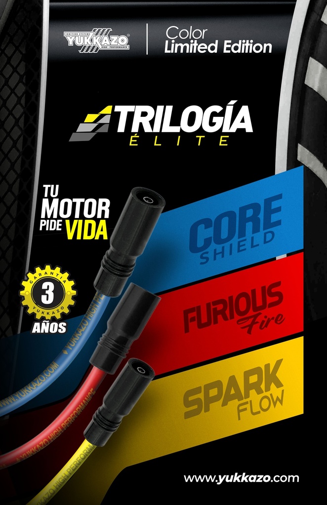 TRILOGÍA ROJO - CABLES CHEV. AVEO 1.6 05-13 16 VAL