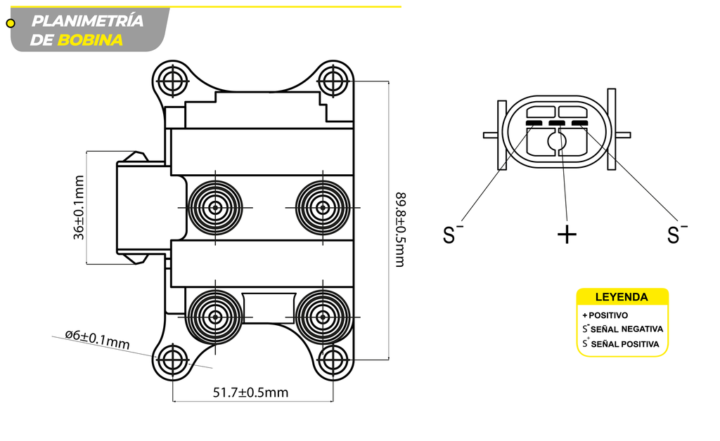 BOBINA DE ENCENDIDO COPPER LITO TECH- FORD ECOSPORT/FIESTA 1.6 -2.0 01-08