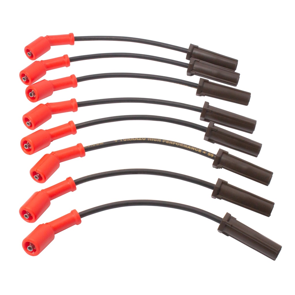 CABLES PARA BUJÍAS CHEVROLET GRAND BLAZER Z71 (01-04) / CHEYENNE (05-08) / SILVERADO (01-15) / TRAIL BLAZER S/E & EXT (04-08) / AVALANCHE 5.3-5.7 (05-08) / IMPALA (00-08) / TAHOE (07-08) 8 CIL MOT/ 5.3 VORTEC VERSIÓN LARGA