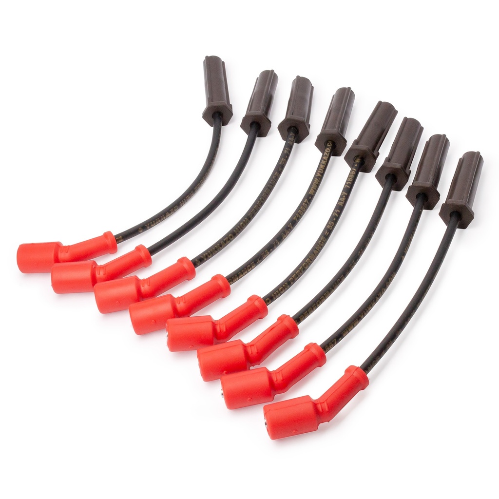 CABLES PARA BUJÍAS CHEVROLET GRAND BLAZER Z71 (01-04) / CHEYENNE (05-08) / SILVERADO (01-15) / TRAIL BLAZER S/E & EXT (04-08) / AVALANCHE 5.3-5.7 (05-08) / IMPALA (00-08) / TAHOE (07-08) 8 CIL MOT/ 5.3 VORTEC VERSIÓN LARGA