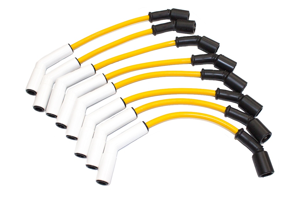 CABLES PARA BUJÍAS RACING CERAMICA 8.6MM CHEVROLET GRAND BLAZER Z71 (01-04) / CHEYENNE (05-08) / SILVERADO (01-04) / TRAIL BLAZER S/E & EXT (04-08) / AVALANCHE 5.3-5.7 (05-08) / IMPALA (00-08) / TAHOE (07-08) 8 CIL MOT/ 5.3 LARGE
