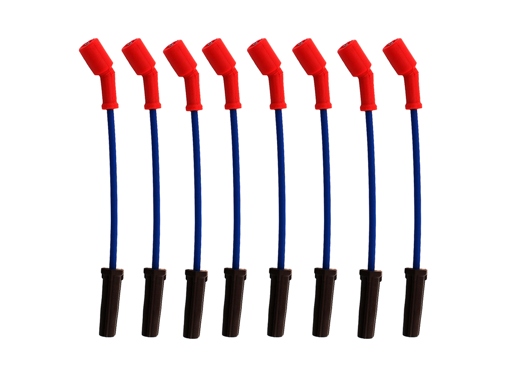CABLES PARA BUJÍAS TRILOGÍA AZUL CHEVROLET GRAND BLAZER Z71 5.3 / CHEYENNE 5.3 / SILVERADO 5.3 / TRAIL BLAZER S/E & EXT 5.3 / AVALANCHE 5.3 – 5.7 / IMPALA 5.3 / TAHOE 5.3