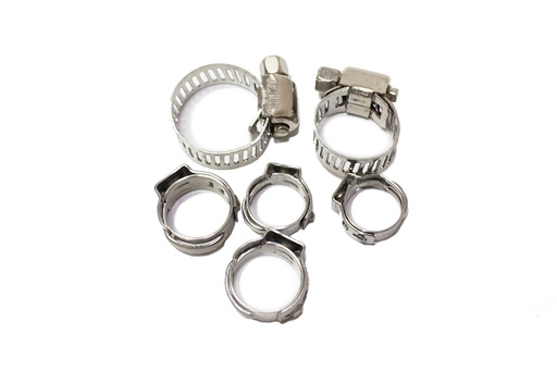 [17BY214015N] KIT ABRAZADERA ACERO INOXIDABLE BOMBA GASOLINA - 16MM/13.5MM/11.3MM
