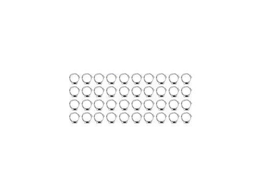 [17BY214015V] KIT ABRAZADERA ACERO INOXIDABLE BOMBA GASOLINA - 13.5MM DE OREJA UNICA